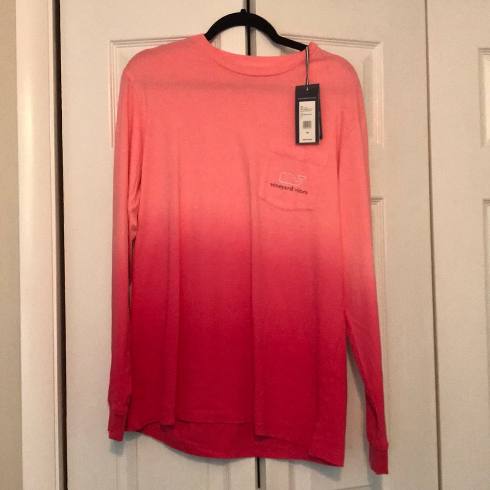 Pink Ombré Vineyard Vines Long Sleeve Tee Shirt